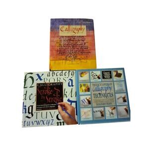 Vintage Calligraphy Books Set of 3 Rare Writing Books Hardcover Great Condition
